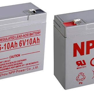 NPP NP6-10Ah 6 Volt 10Ah SLA Sealed Lead Acid Battery With F1 Style Terminals/(2pcs)