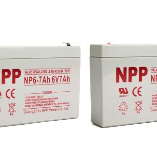 NPPower NP6-7Ah 6 Volt 7Ah SLA Sealed Lead Acid Battery With F1 Style Terminals/（2pcs）