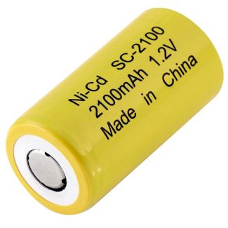 NiCd Extended Capacity Rechargeable Sub C Cell w/ Flat Top SC-2100
