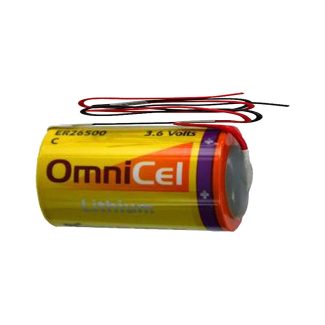 OmniCel ER26500 3.6V 8.5Ah Size C Lithium Battery with Wire Leads