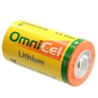 OmniCel ER34615HD 3.6V 13Ah Size D Lithium Standard Terminal Replaces Eagle Pitcher PT-2300, Saft LS-33600 LS33600C LSH20, Tadiran TL-2300 TL-4930 TL-5930, Tekcell SB-D01 SB-D02
