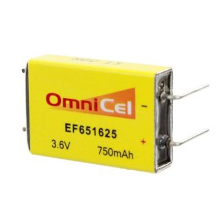 OmniCel ER651625 3.6V 750mAh Prismatic Lithium Battery BL-7PN Replaces LTC-7PN-S2, EF651625-S2, BiPower BL-7PN-S2, Eagle Picher LTC-7PN-S2, Keeper II LTC-7PN-S2, Ef651625-S2, EF651625-S2