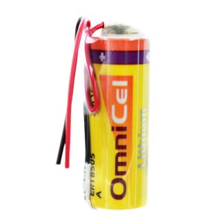 Omnicel ER18505 3.6V 3.8Ah A Lithium Battery w/ Wire Leads For Earthquake tester, Numerical Control Tool, Taximeter,Smoke Alarms, Carbon Monoxide Detectors, Intrusion Sensors