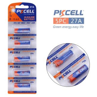 PKCell 5 Pack A23 23A 12V Alkaline Battery, Alkaline A23G A23S GP23AE 23GA MN21 Batteries for Garage Doors Opener, Ceiling Fans, Wireless Doorbells Remotes, Security Systems, Keyless Entry Systems