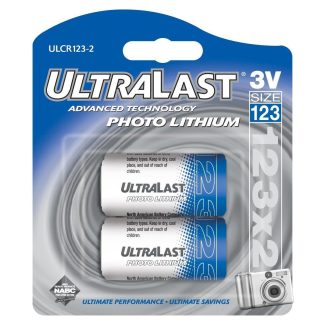Ultralast UL-123/2 3V CR123 Photo Lithium Battery Retail Pack (Discontinued by Manufacturer)