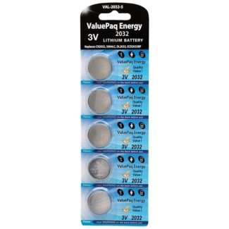 Valuepaq Energy 2032 Lithium Coin Cell Batteries, 5 Pk